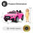Licensed Audi 24V Electric Ride On Car, Ride-On Toy for Kids 1-3  with Remote & Bluetooth, Hot Pink-130124781