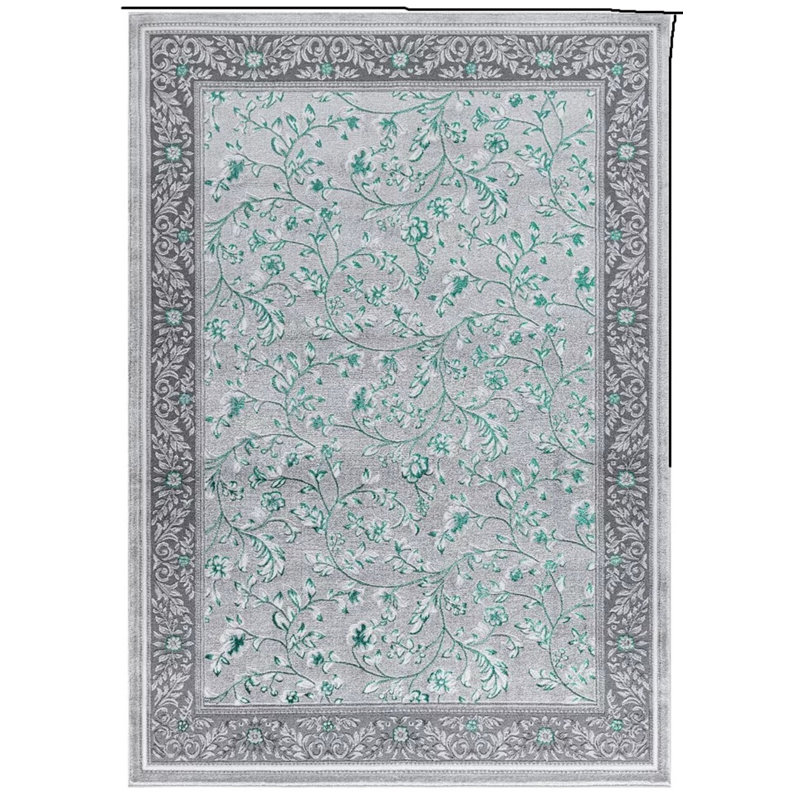 Floral Flatweave Area Rug, Rectangle 120 x 170 cm
