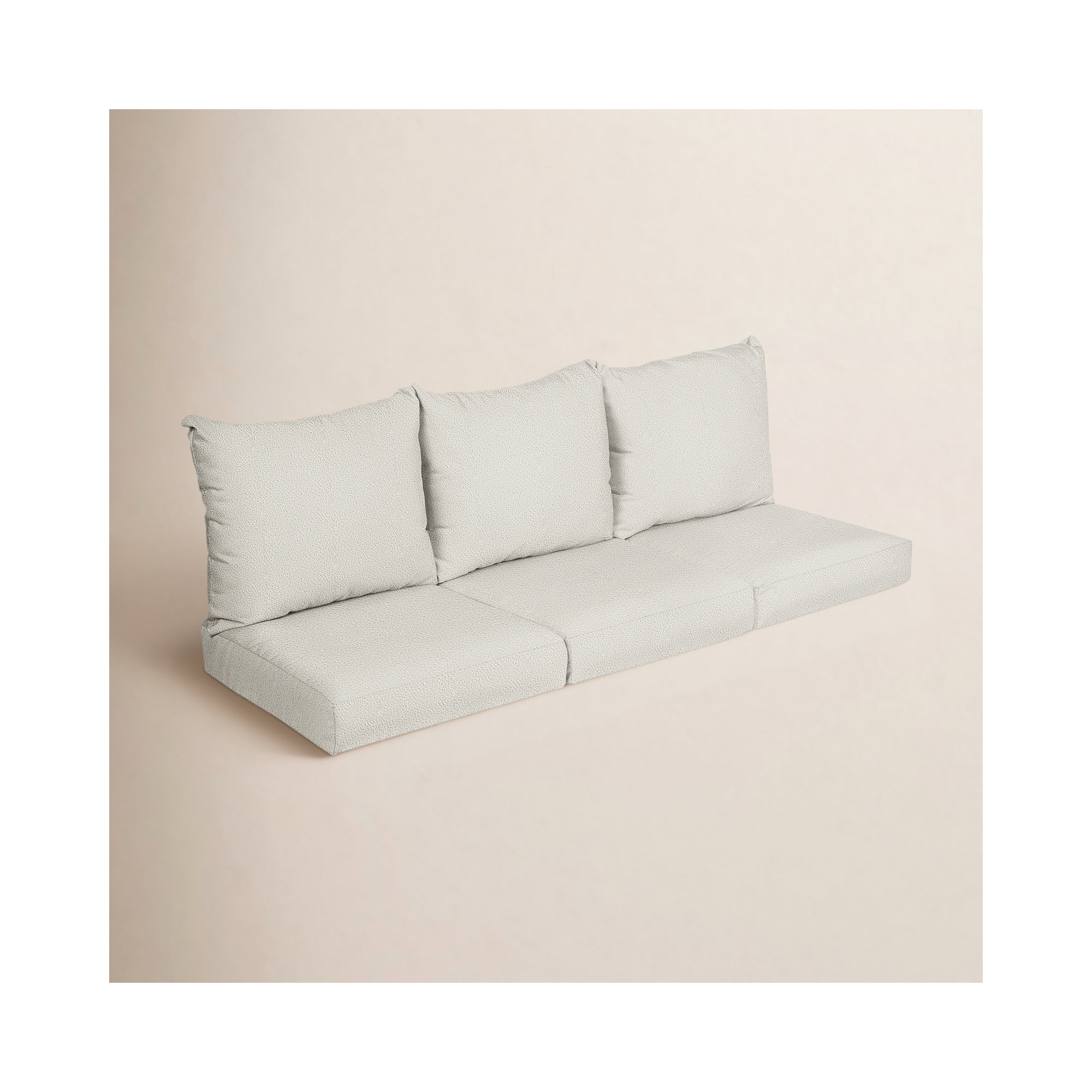 3 Piece Outdoor Sofa Cushion, Ivory
