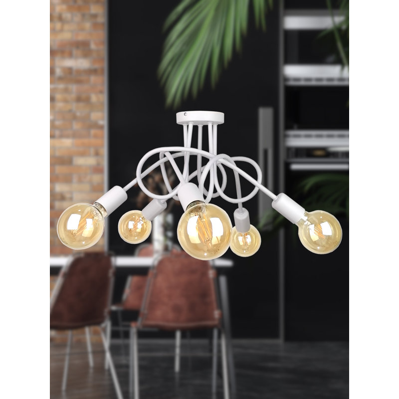 Keytesville 5 - Light Chandelier, White