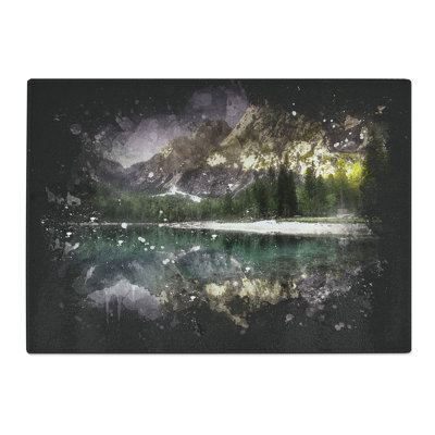 Tempered Glass Mountain Beauty Chopping Board
