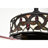 Jesmond Black Tiffany Style Two Tiered Lighted Ceiling Fan White And Copper Shade With Remote Control