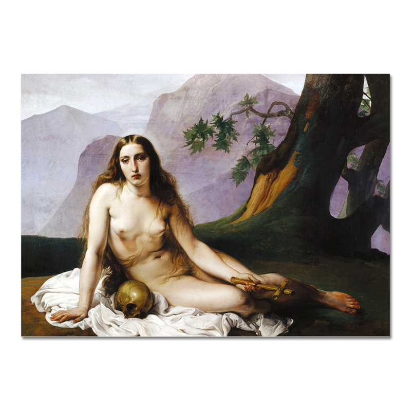 La Maddalena by Francesco Hayez - Rectangle Print on Canvas, 70cm H x 100cm W