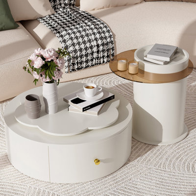 Nesting Coffee Table With Drawers by Brayden Studio