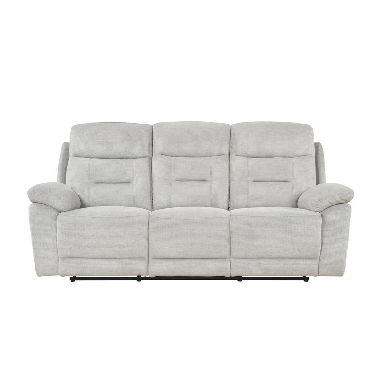 Canapé double inclinable, chenille beige, Beige