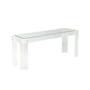 54'' Glass Top Console Table