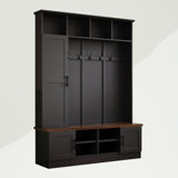 73.3"H Hall Tree with Open Storage,3-in-1 Hall Tree with Bench