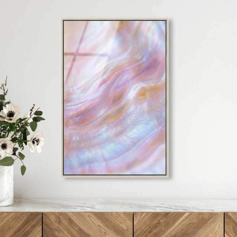 Iridescent Wave II Print by Oliver Gal, 31"H x 21"W, Silver Floater Frame