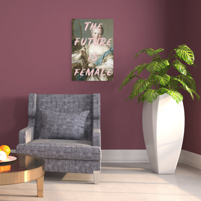 Future Is Female Portrait Classic Elegant Vintage Portrait Architecture Wall Art Print by Talitha McQueen - Print