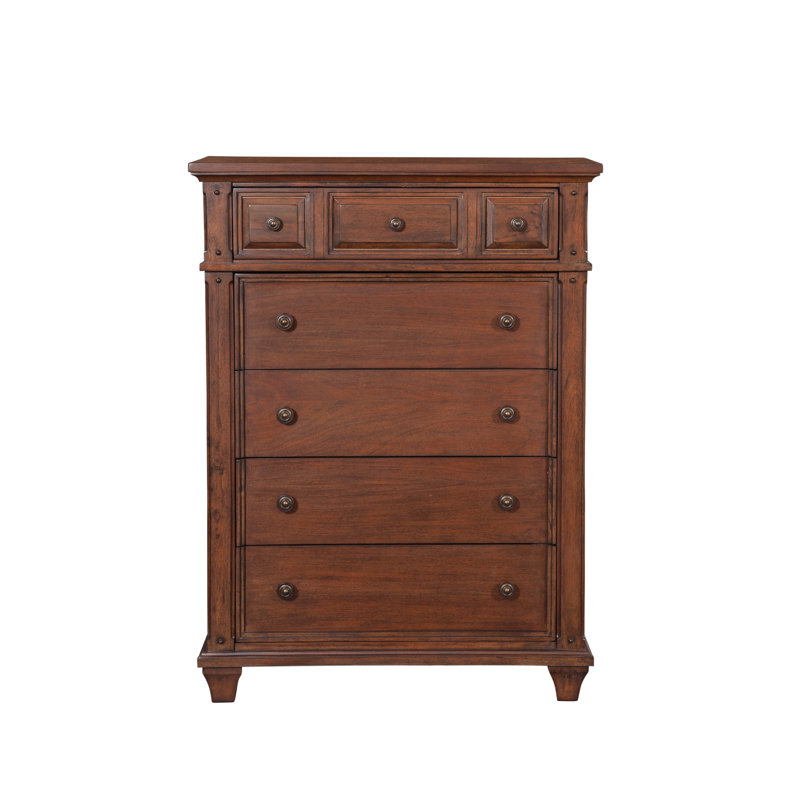 Edgartown 40'' W 5 - Drawer Dresser, Cinnamon Cherry
