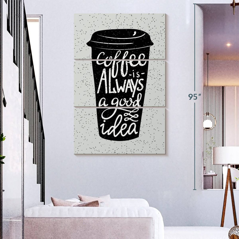 Yarlin Good Ideas And Coffee, 74" H x 48" W