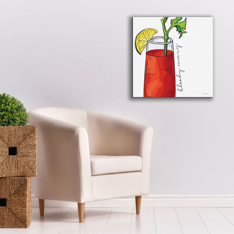  «Bloody Mary» par Susan Ball, art mural sur toile, 26 po x 26 po