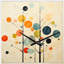 Horloge murale beige minimaliste Mid Century-106134885