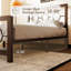 Lit plateforme vintage en métal Avren avec tête et pied de lit, design géométrique, sommier non requis-1063910076-1063910018