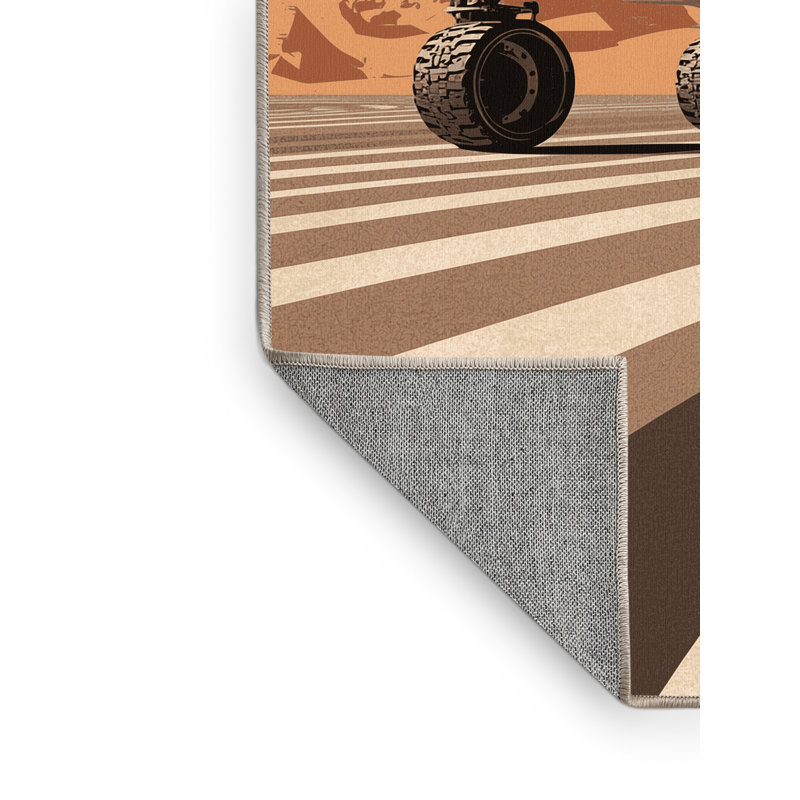 Tapis lavable à la machine pour véhicules et transport Mars Exploration Rover - beige, 8 x 12