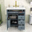 Meuble-lavabo 30 po avec lavabo, tablette et tiroirs en céramique-130491413