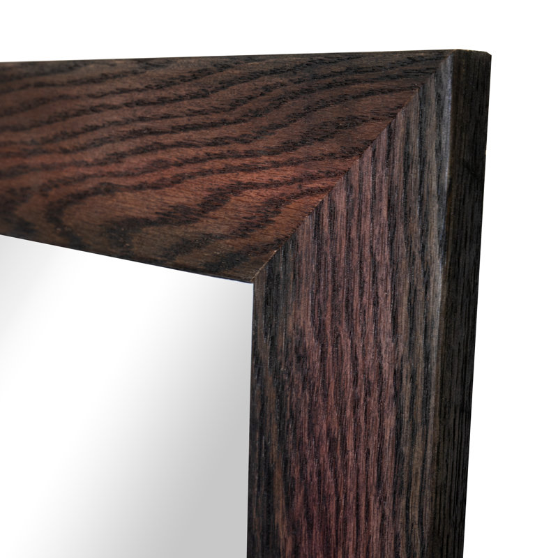 Miroir de plancher en bois franc Union Rustic Ozark, 76 po x 33 po, Cerise noir