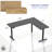 VIVO Electric Corner Standing Desk, L-Shaped Workstation-102434955-102434956