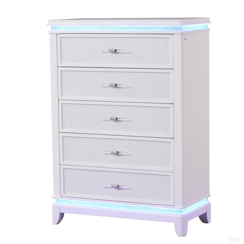 Commode moderne blanc laiteux (Commode)
