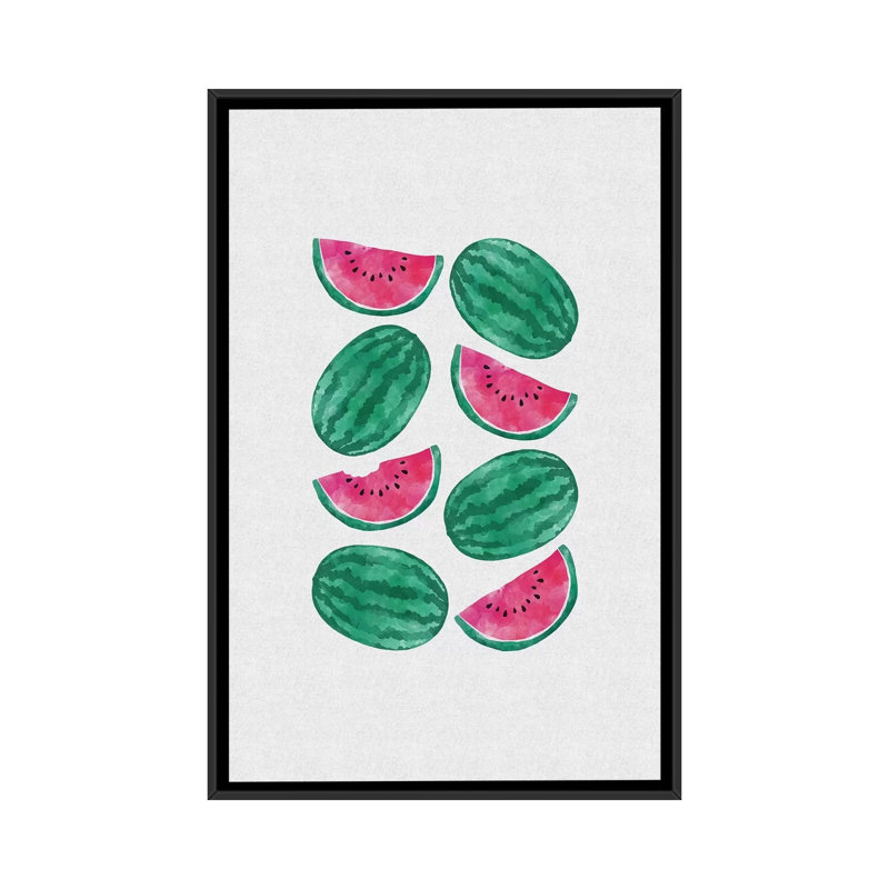 «Watermelon Crowd» par Orara Studio - Giclée sur toile tendue avec châssis, H 26 po x l 18 po x P 1,5 po, Pas de tapis