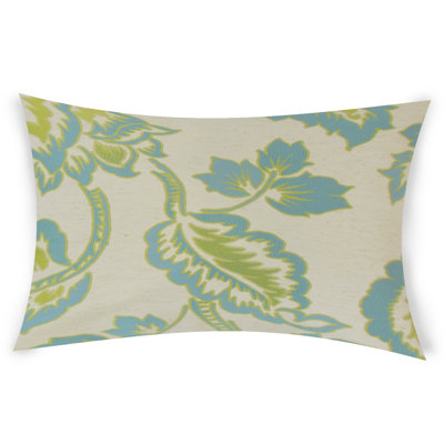 Floral Feather Reversible Throw Pillow