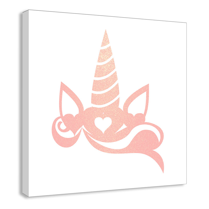 Adhésif décoratif «Be the Unicorn 1» Be a Unicorn, H 16 po x l 16 po x P 1,5 po, Toile