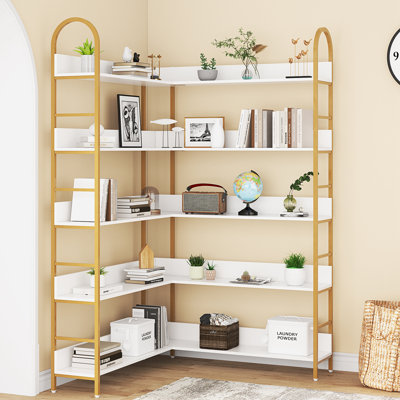 Bulloch Corner Bookcase by Everly Quinn
