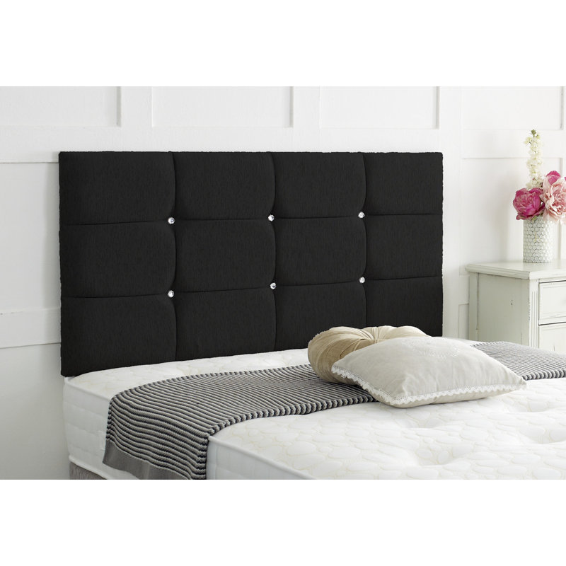 Upholstered Headboard, Double (4'6), Black