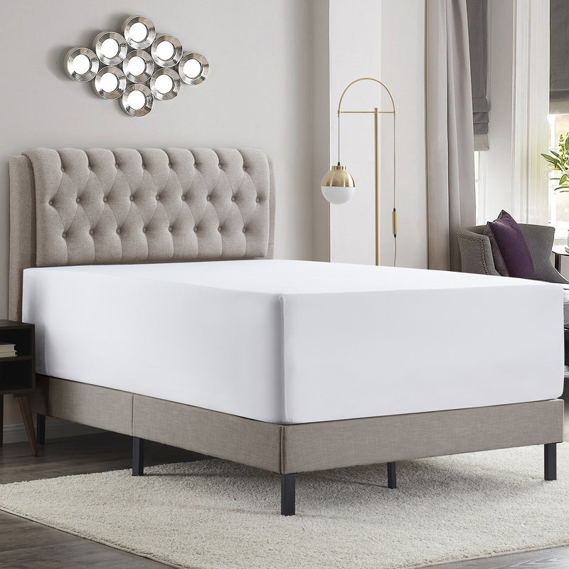 Empyrean Bedding Extra Deep Pocket Solid Fitted Sheet, California King Fitted Sheet, White