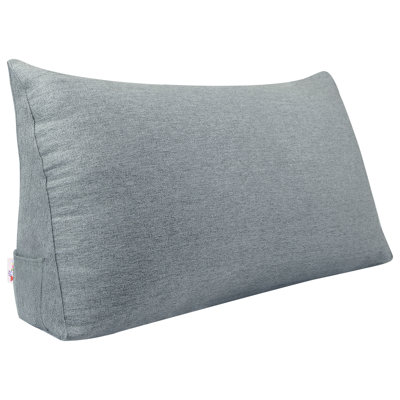 Grey Triangular Backrest Cushion