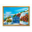 Maison près de la mer, fleurs colorées III - peinture sur toile-59757964-59786952