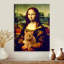 Mona Lisa avec chat brun - chat, art mural, salon-473625110-473625113