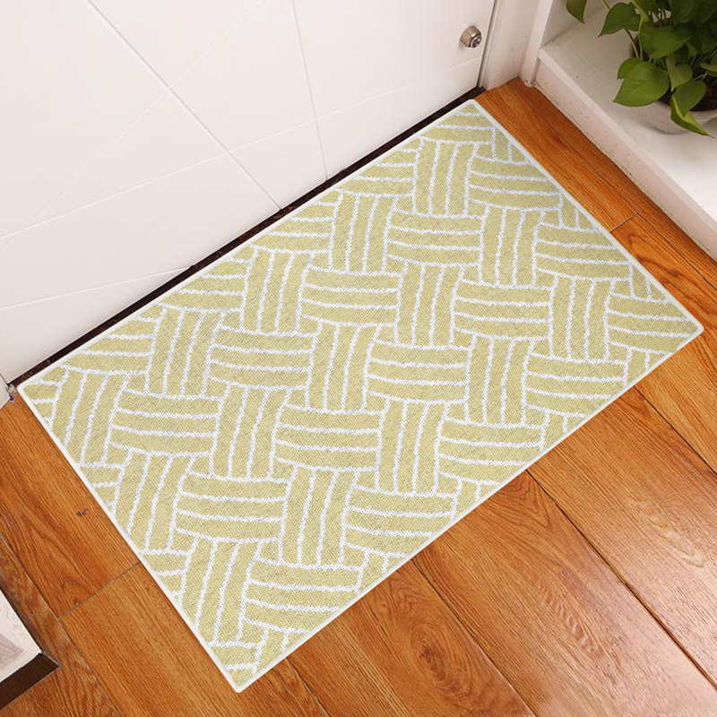Jackman Non-Slip Geometric Indoor Doormat, Light Beige