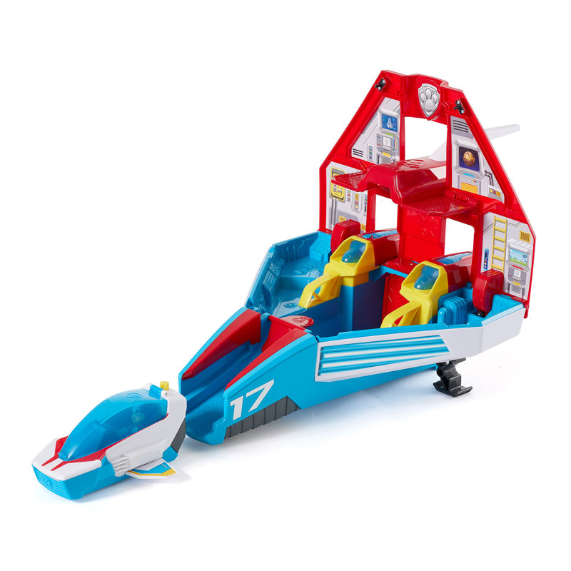 Paw Patrol Super Paws 2 en 1 Deluxe Transforming Mighty Pups Jet Command Center