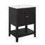 Meuble-lavabo 24 po avec lavabo, meuble-lavabo simple avec portes et tablette ouverte, petit meuble-lavabo avec lavabo-114229535