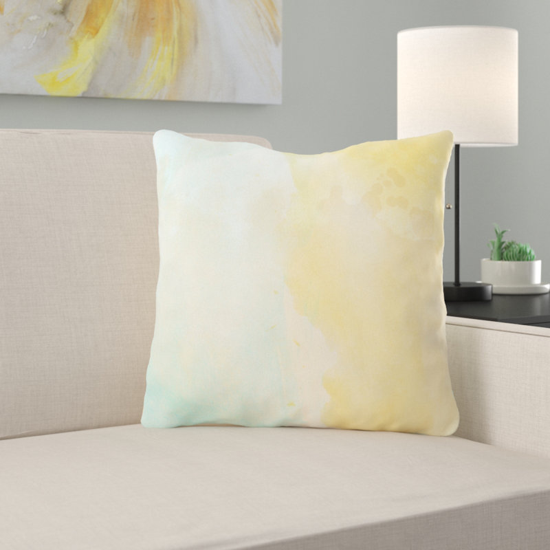 Housse et insert de coussin carré Tergel Watercolor, Microsuède, Intérieur