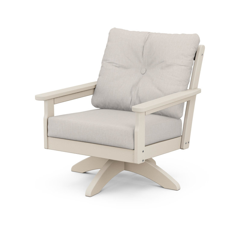 Chaise pivotante à assise profonde Lakeside Vineyard, Sable, Cast cendré