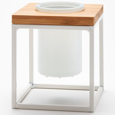 Petit porte-votive cube en verre