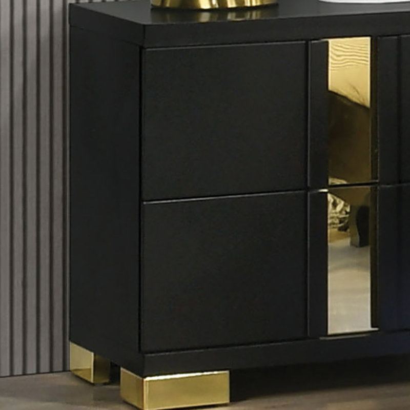 Table de chevet Modern Elegance, Noir