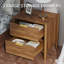 Ensemble de chambre à coucher 3 pièces Witter, commode 6 tiroirs et 2 tables de chevet, brun
