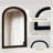 Arched Bathroom Wall Mounted Vanity Mirror, Vintage Beaded Decorative Makeup Mirror-1494827693-1494827667