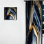 Amberson - Rideau en velours moderne - obscurcissement de la chambre - géométrique abstrait bleu IV - 1 panneau-1041137802