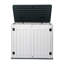 Boîte de rangement verrouillable en plastique de polyéthylène de 260 gallons Winado en blanc / gris