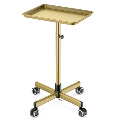 Utility Cart with Wheels Adjustable Height Storage Cart with Tray Rolling craft cart