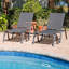 Basic Plus Outdoor Stackable Chaise Lounge (Set of 2)