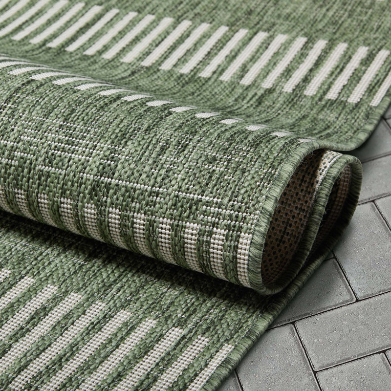 Well Woven Medusa Stria Geometric Flat-Weave Indoor/Outdoor Area Rug, Rectangle 120 x 160cm