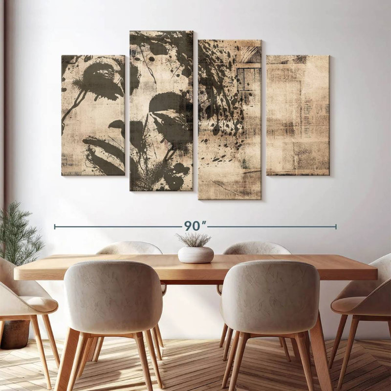 Encre, portrait de femme, impression sur toile, H 54 po x l 84 po x P 1,25 po