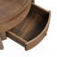 Table basse ronde en bois massif avec plateau de rangement en verre massif, table de centre circulaire moderne Mid-Century à 2 niveaux, table basse en bois de noyer pour le salon