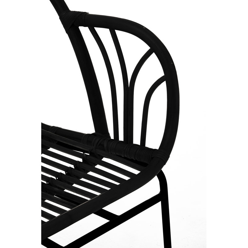 Outdoor Patio Dining Armchair, Black