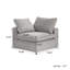 Fauteuil d'angle à housse en lin mélangé-543301432